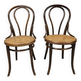 Paire de chaise Thonet austria Nr 18 bistrot bois courbé