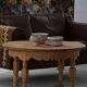 Mid-century Danish round side table in solid oak, Henning Kjærnulf, 1960s.