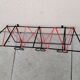 Vintage metal coat rack and wall-mounted scoubidou