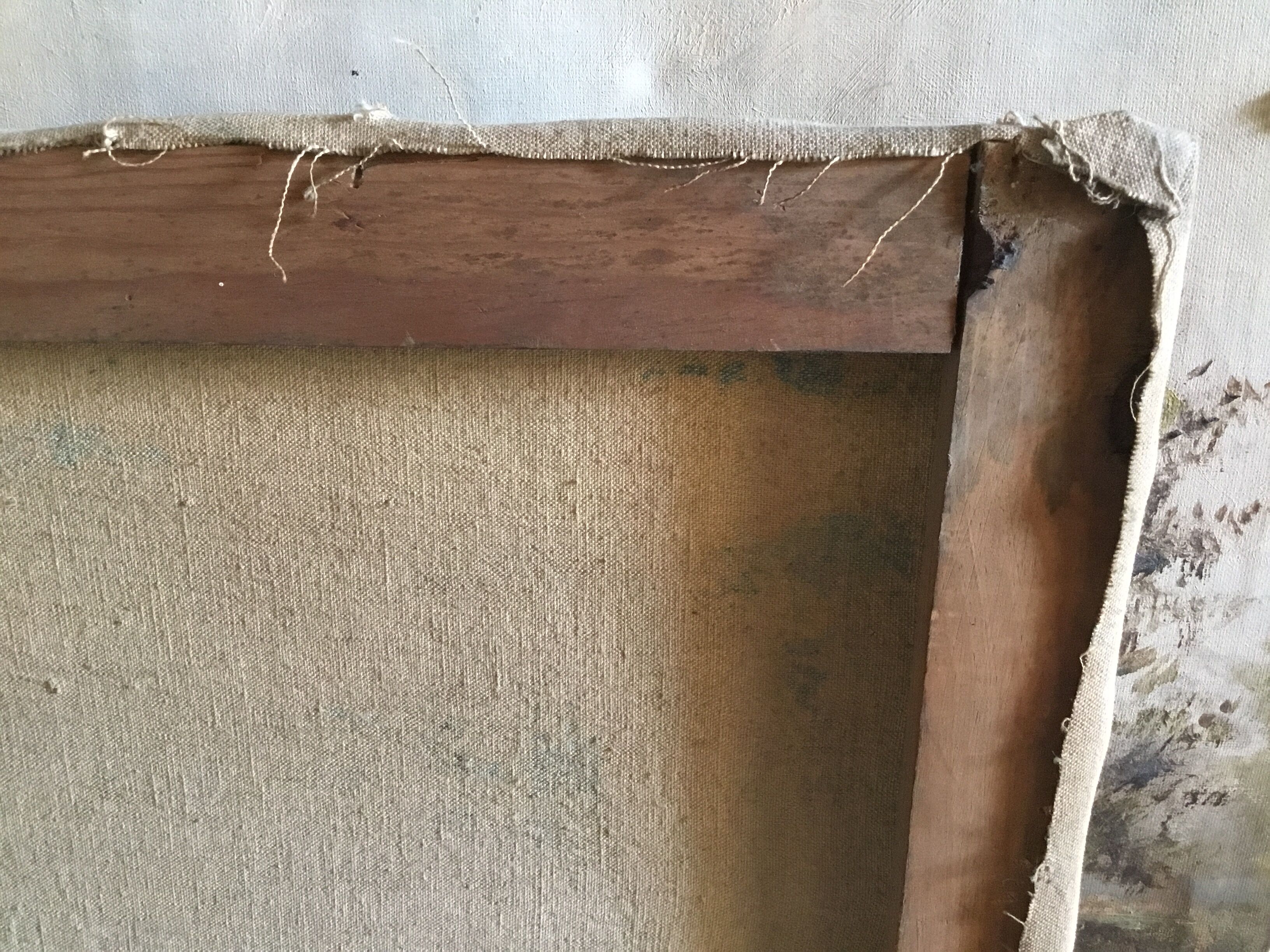 Canvas Flower basket 1940 signed