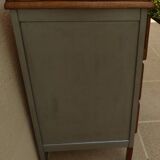 Commode de style en bois massif 3tirois, totalement relookée