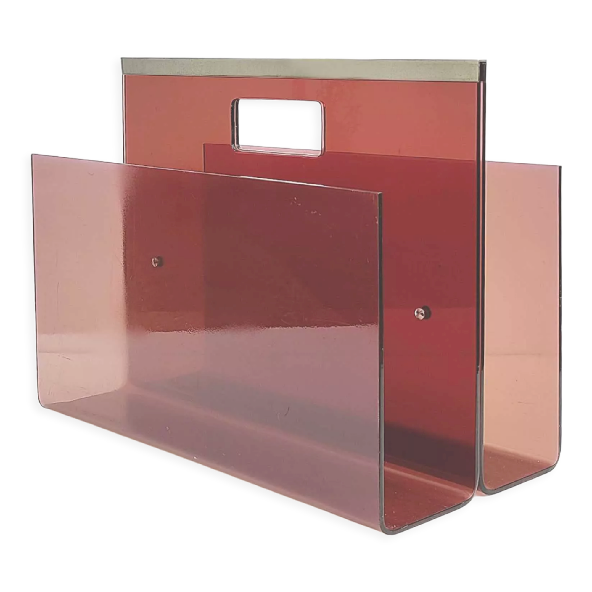 Plexiglas magazine holder Michel Dumas Roche Bobois 70s