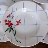 6 assiettes creuses vintage de Niderviller modèle Saumur 220512