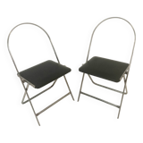 Pair of foldingchairs Aprilina black