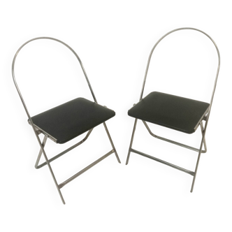 Paire de chaises pliantes Aprilina noires