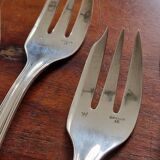 Ercuis - Set of 6 Sully model cake forks in silver metal