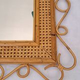 Miroir rotin et cannage
