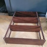 Mahogany "bobbin turned" beaded wood shelf