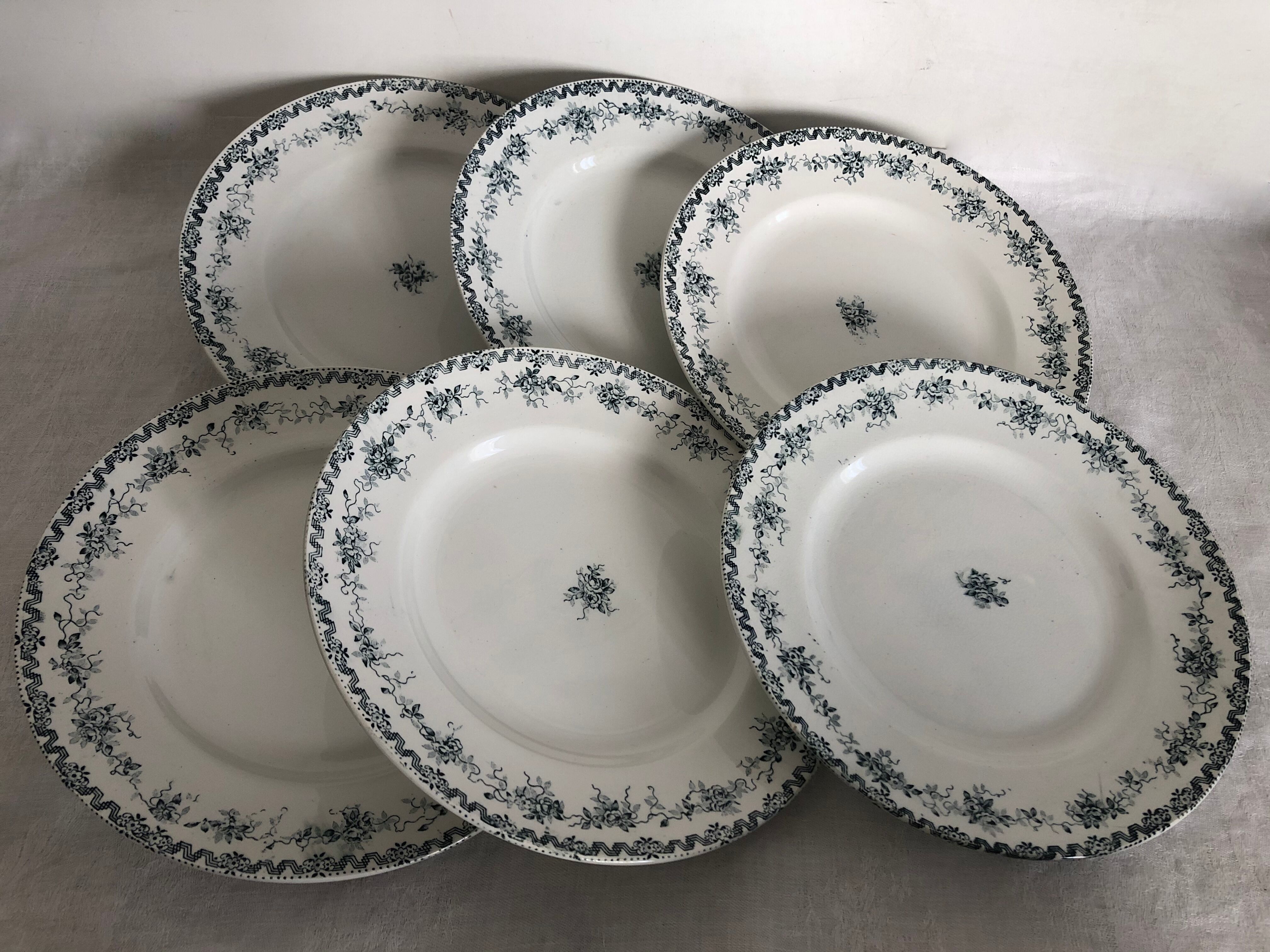 6 flat plates - Saint Amand - Argenton model