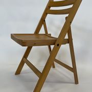 Set of four vintage wooden folding chair minimalism design 60s