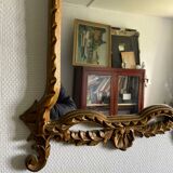 Miroir bois sculpté style régence