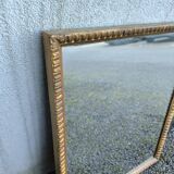 Classic rectangular mirror in gilded wood