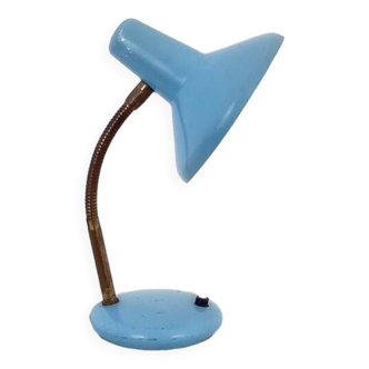 Lampe de table années 50, couleur bleu ciel