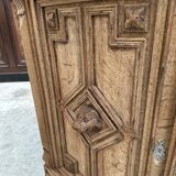 Corner cabinet in oak, late 19th century.