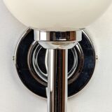 Pair of chrome wall lights