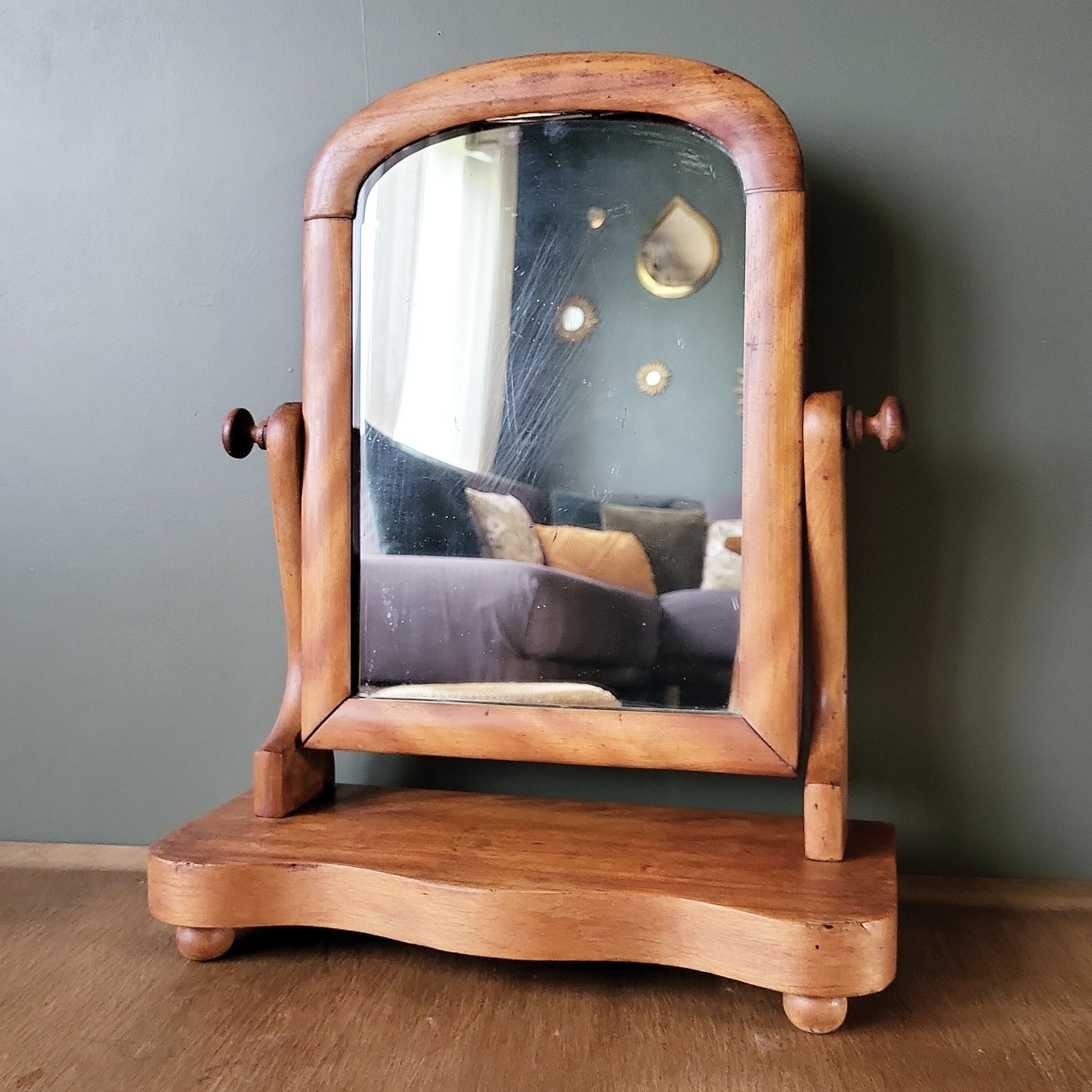 Mahogany psyche mirror 50s