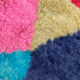 Moroccan Berber rug Boujaad ecru multicolored diamonds 232x147cm