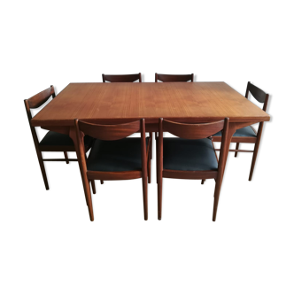 Scandinavian style table palissandre bois