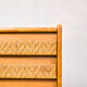 Commode en chêne et rotin
