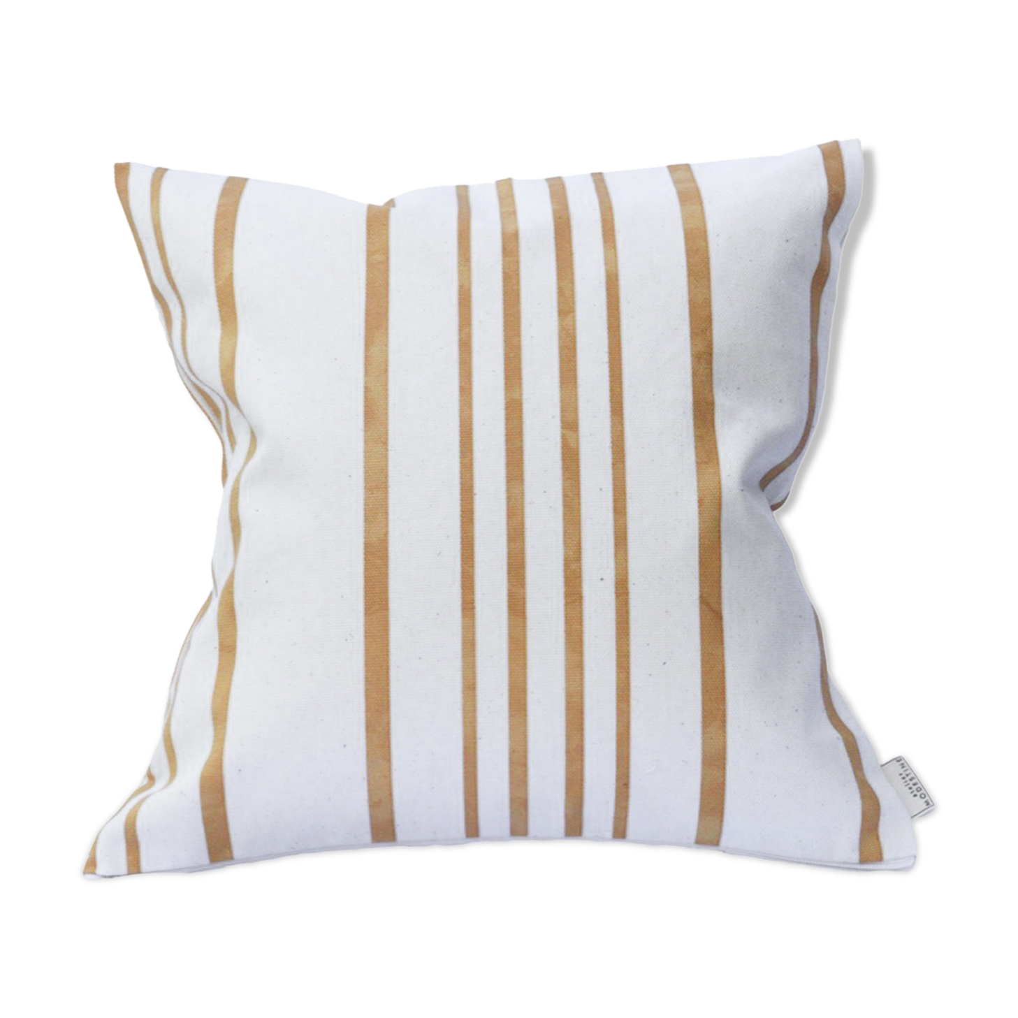 Decorative cushion 40x40 Yellow striped canvas