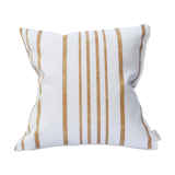 Coussin décoratif 40x40 toile jaune rayé