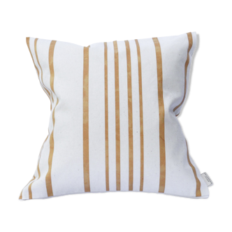Decorative cushion 40x40 Yellow striped canvas
