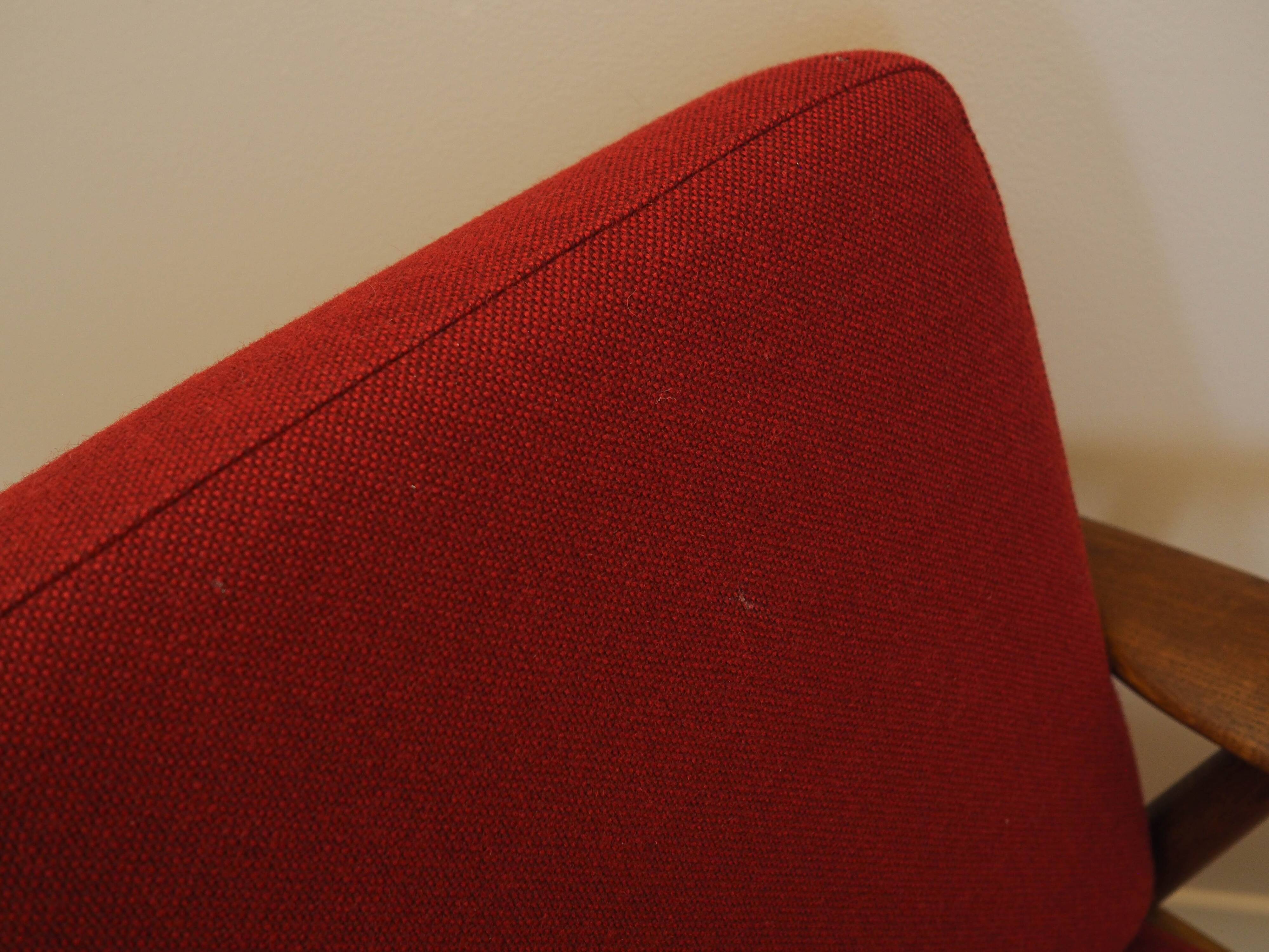Red sofa CIGAR, Danish design, 1960s, Hans J. Wegner for Getama