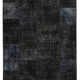 Handmade turkish overdyed 168 cm x 241 cm black patchwork carpet