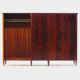 Grande armoire vintage Art Déco à 5 portes en acajou flammé, années 1920