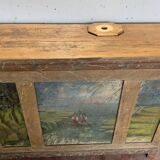 Small flemish style counter in patinated fir, 20th century