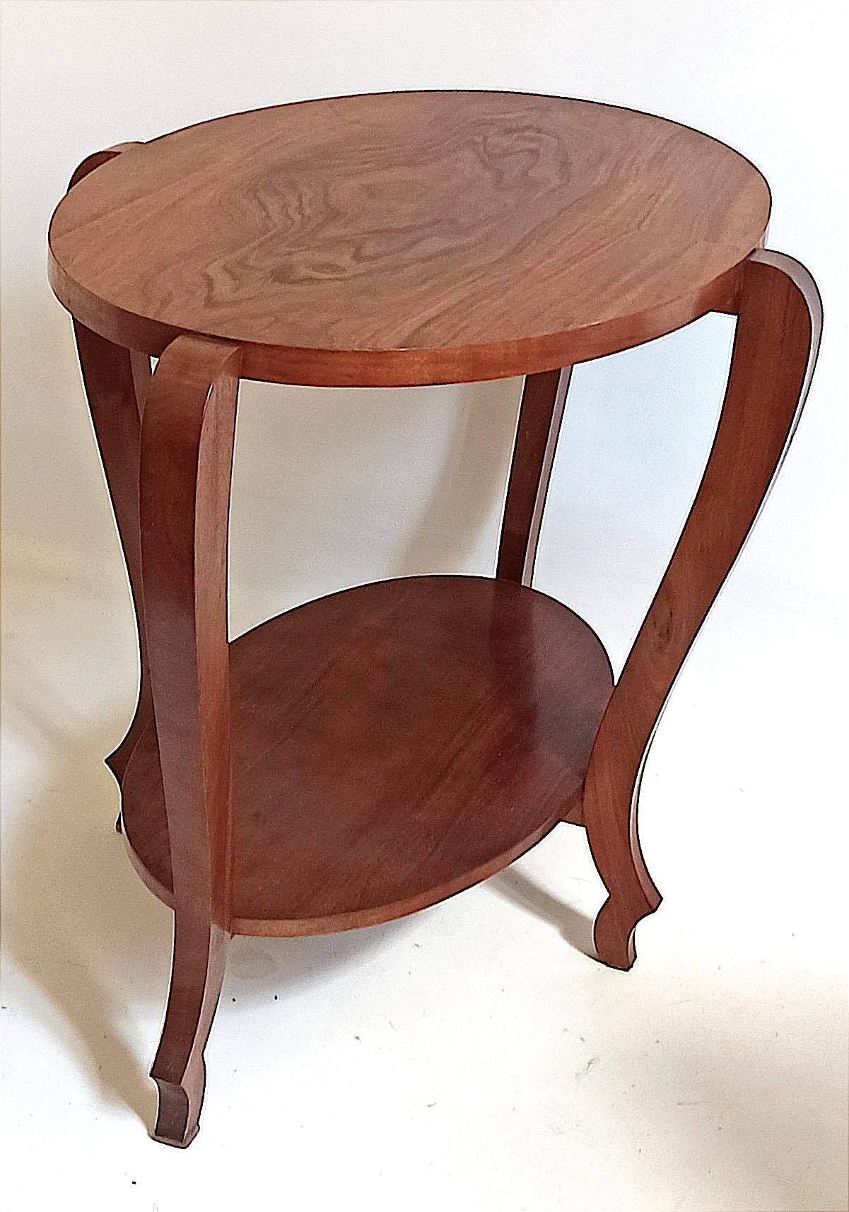 Art Deco oval pedestal table Width 80 cm