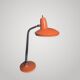 Fase Desk Lamp, Madrid Model Fario 1960 Orange