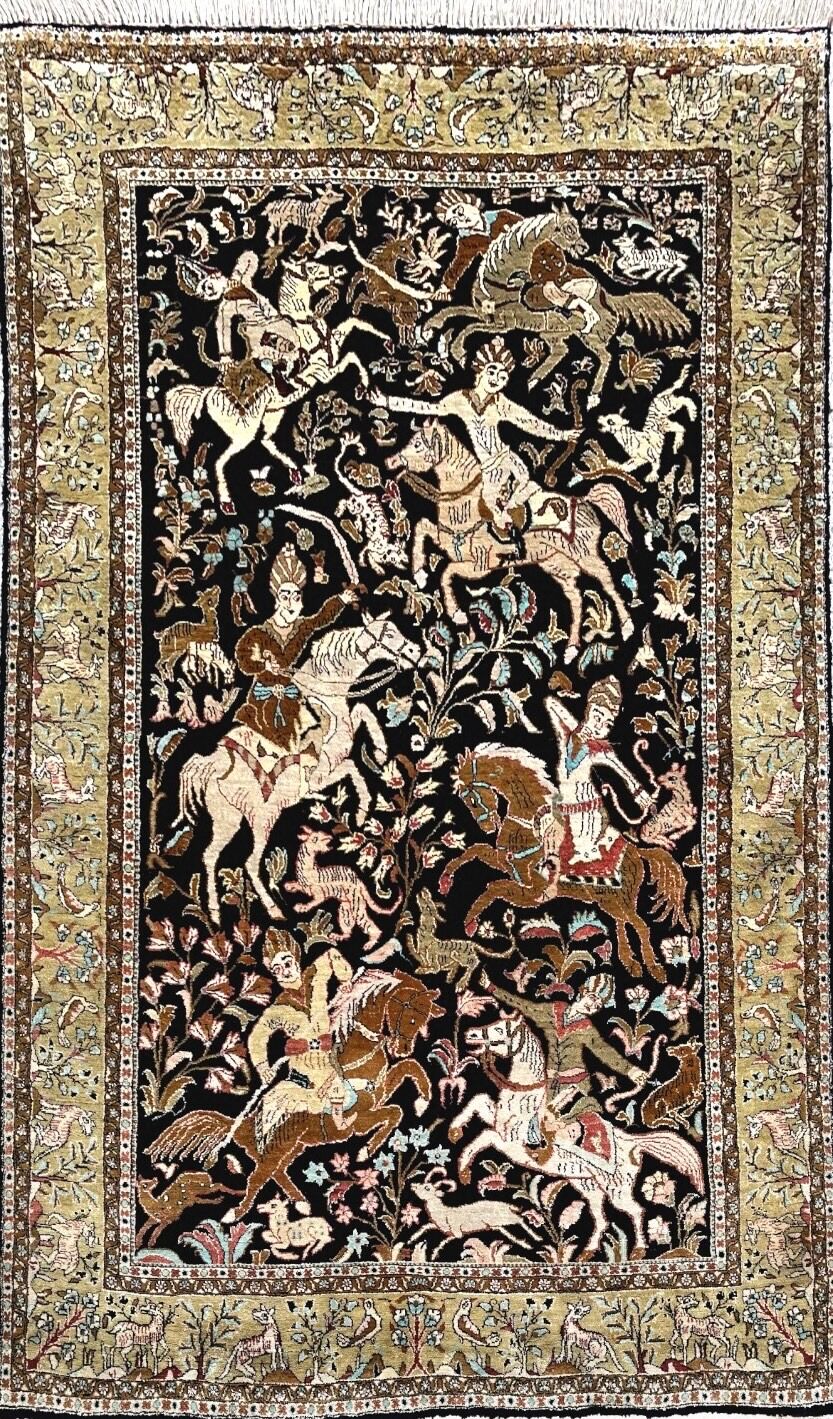 Ghoum silk carpet 104x162cm
