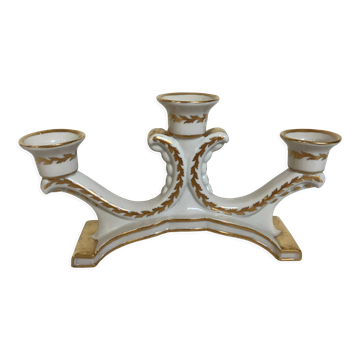 Old white and gold candlestick Belgium