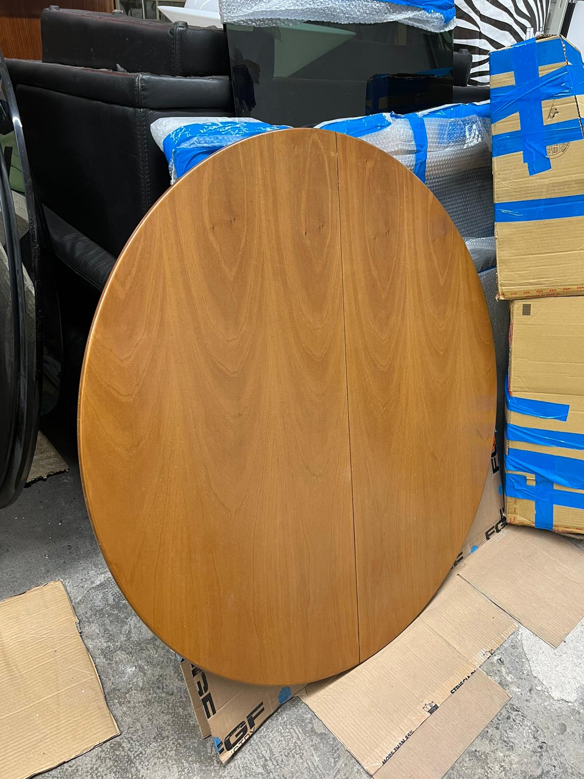 Table à manger en aluminium et bois Italie, 70