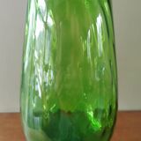 Grand vase forme verre années 60,vert.