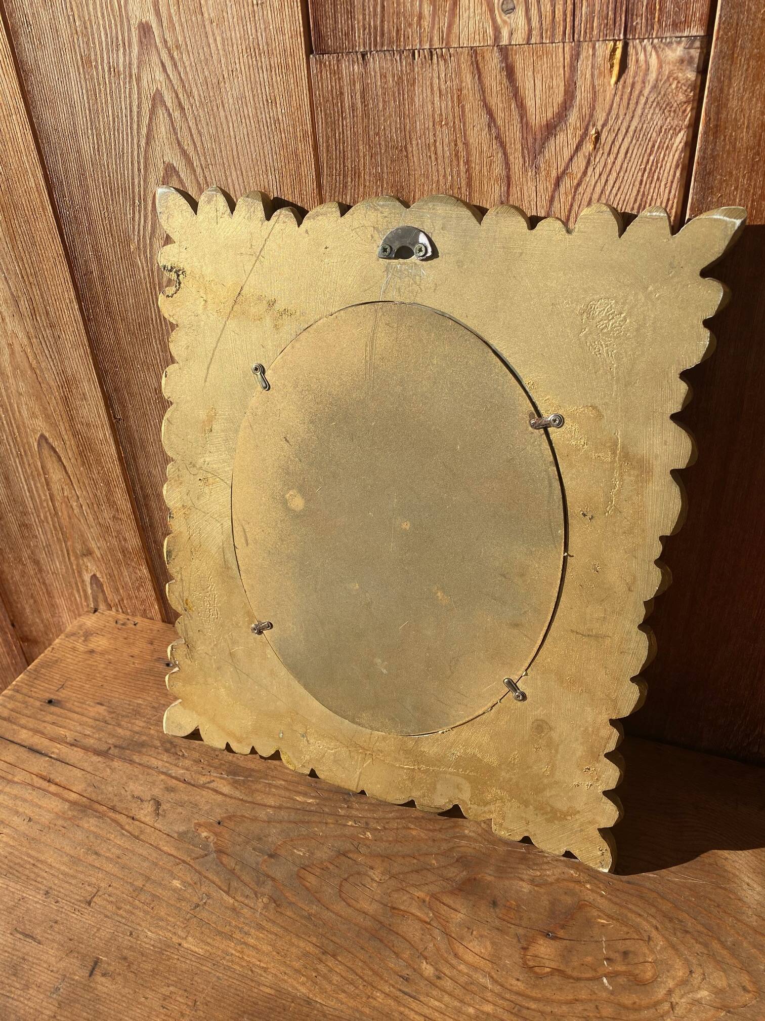 Vintage rectangle sun mirror