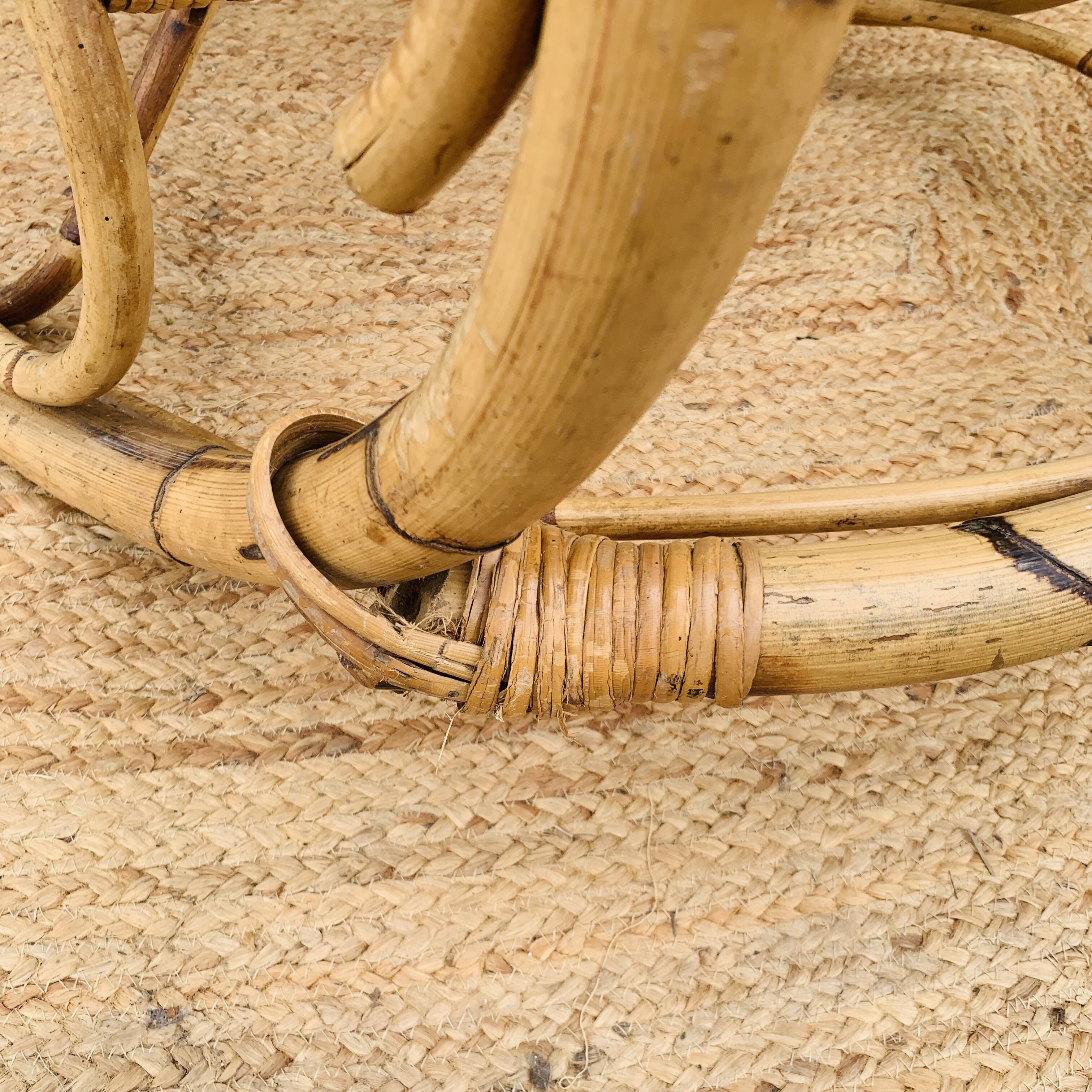 Pair of rattan rocking chairs by Rohe Noordwolde