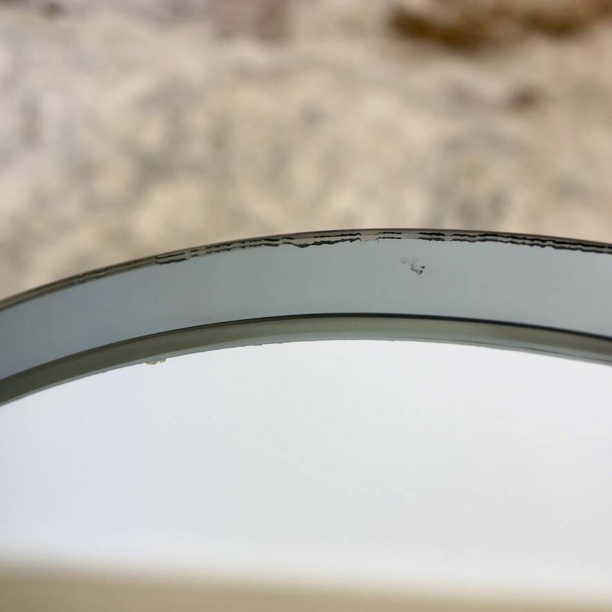 Large oval mirror by Veca, Italy, 1970s