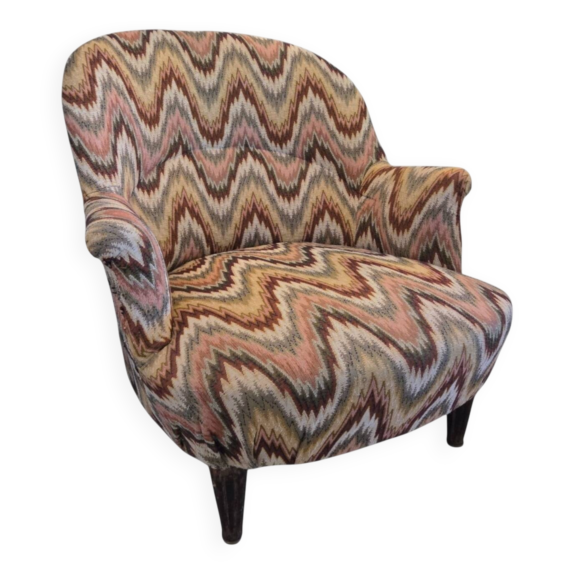 Fauteuil crapaud retapissé