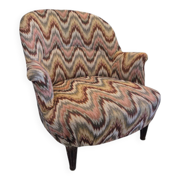 Fauteuil crapaud retapissé