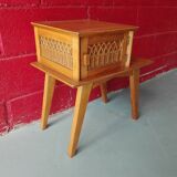 Rattan bedside