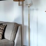 Brass e-reader floor lamp