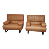 2 x Machalke lounge chair / thick leather