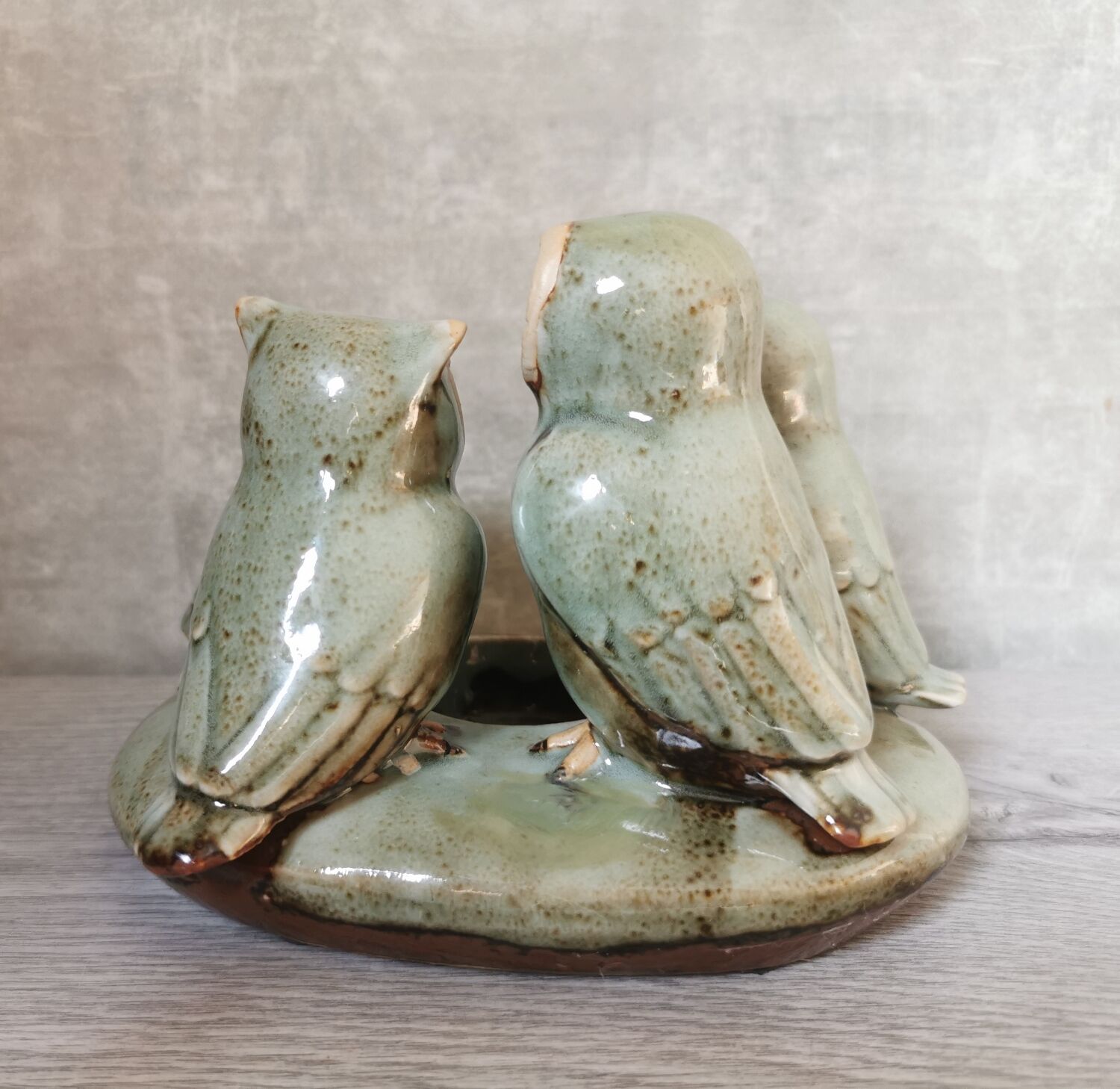 Ceramic owl candle holder