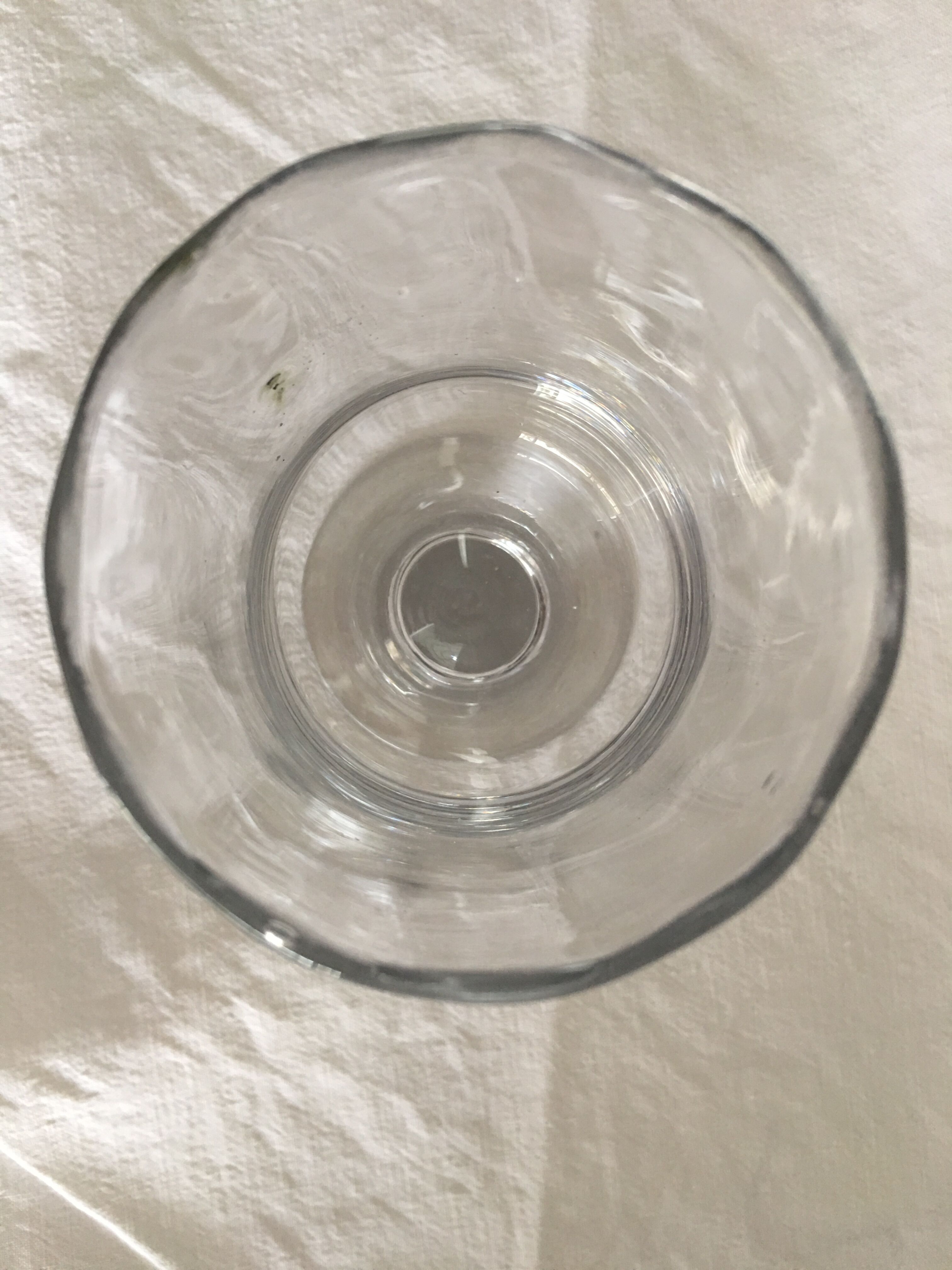 Glass on foot - blown glass bubble late nineteenth early twentieth
