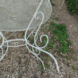 Salon de jardin ancien en fer plein milieu xxeme