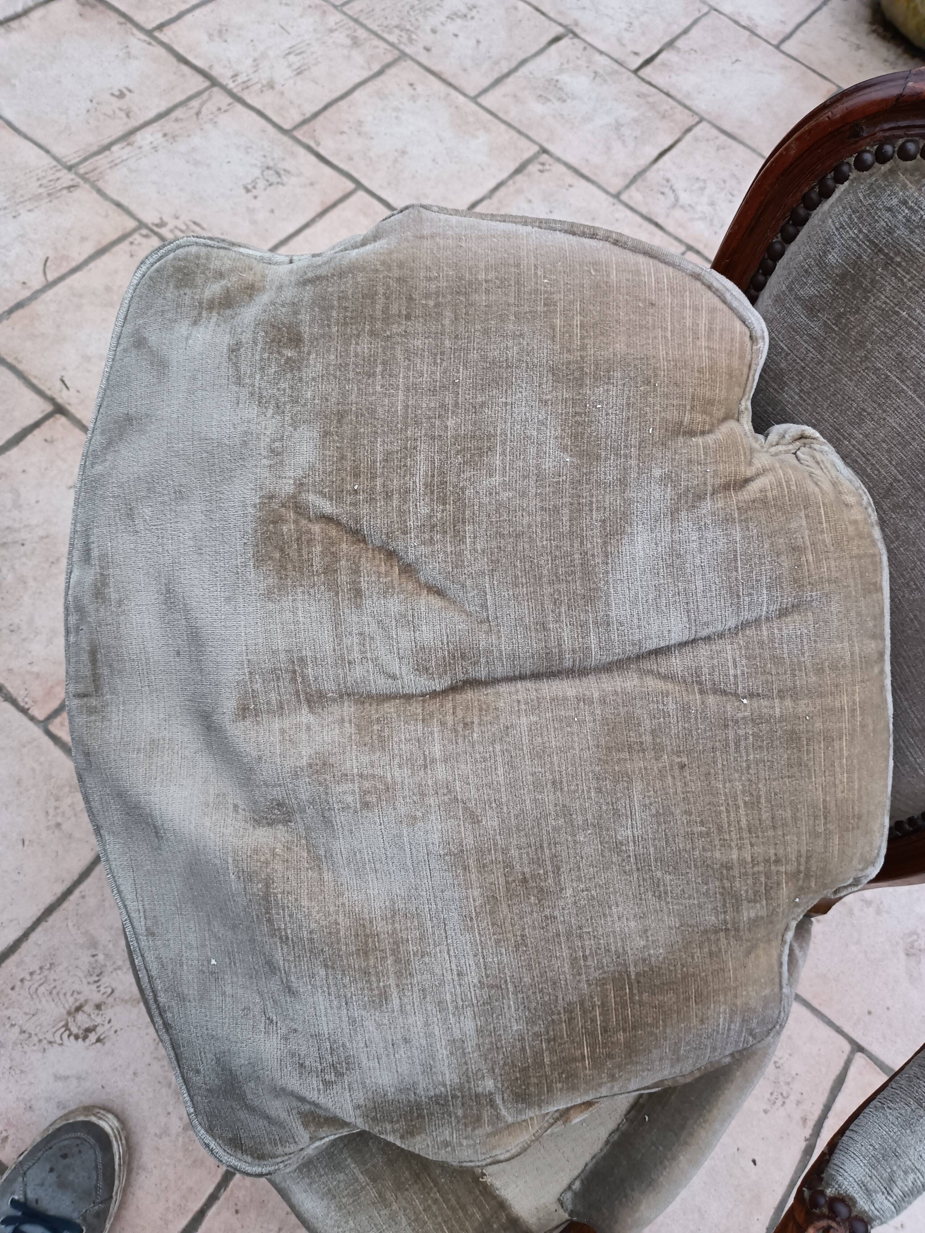 Pair of antique armchairs style Louis XV late XIXth