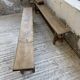 Set of two rustic oak farm benches 2m