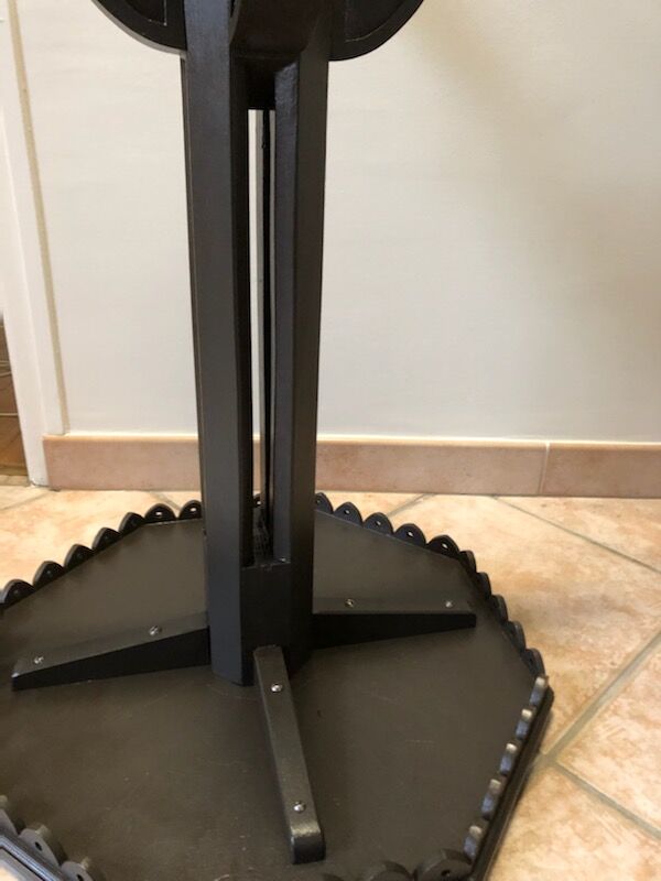 Octagonal inlaid pedestal table